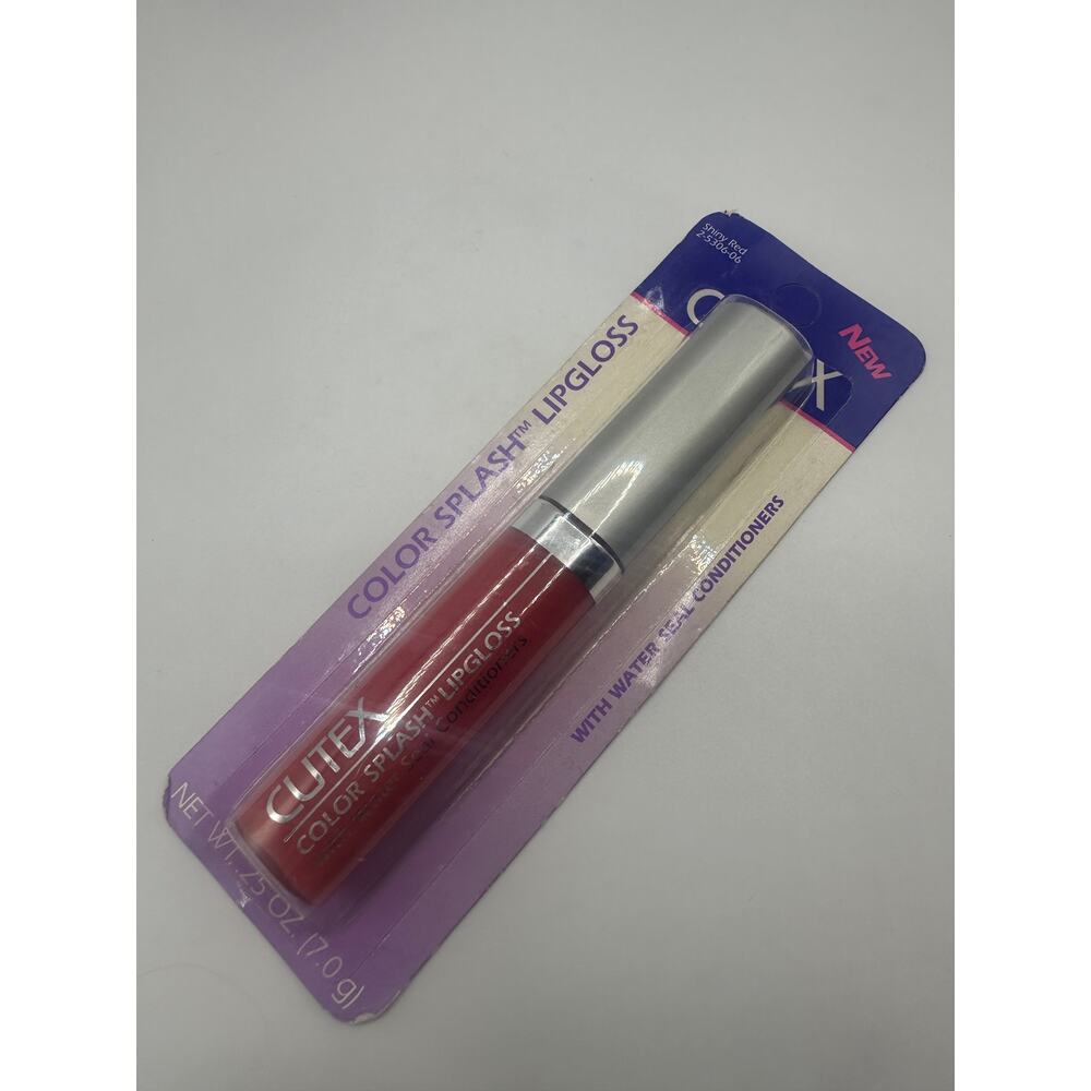 Cutex Color Splash Lipgloss Shiny Red – NOS – Sealed Vintage Y2K Makeup